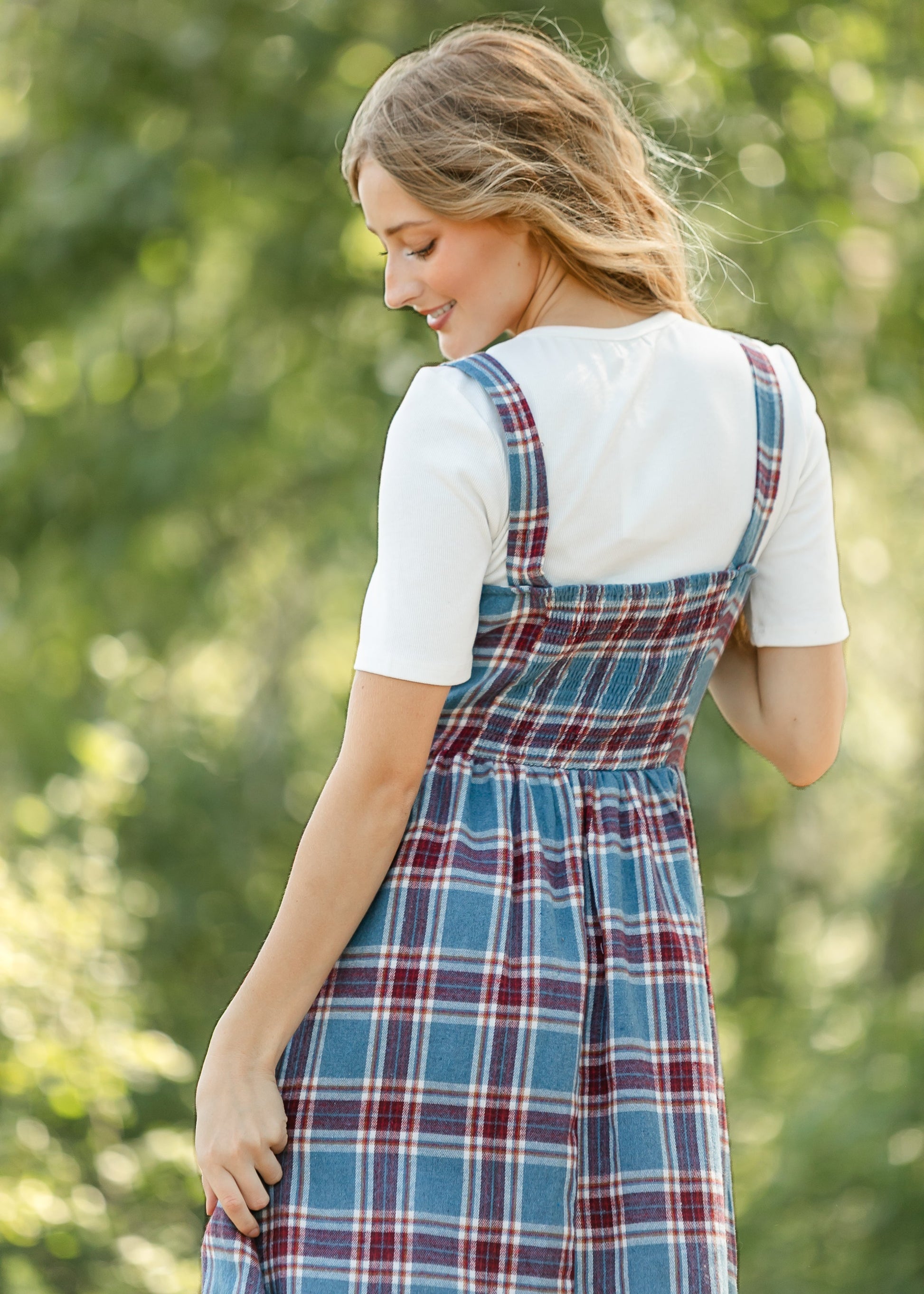 Flannel Cure Milkmaid Midi Dress - FINAL SALE Inherit Co. Flannel Cure Milkmaid Midi Dress - FINAL SALE Inherit Co.