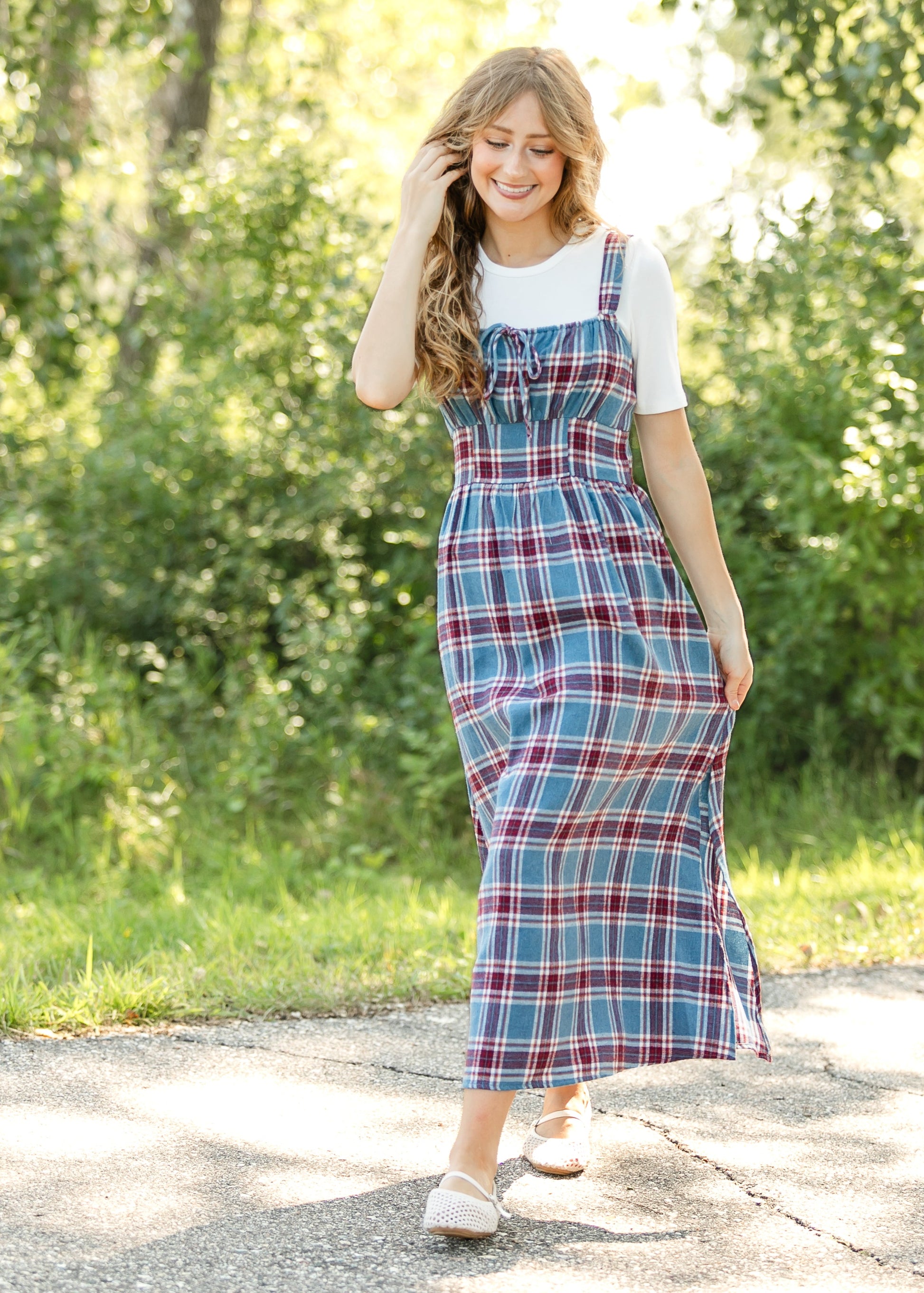 Flannel Cure Milkmaid Midi Dress - FINAL SALE XS Flannel Cure Milkmaid Midi Dress - FINAL SALE XS