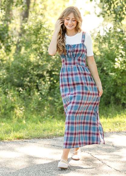 Flannel Cure Milkmaid Midi Dress FF Dresses