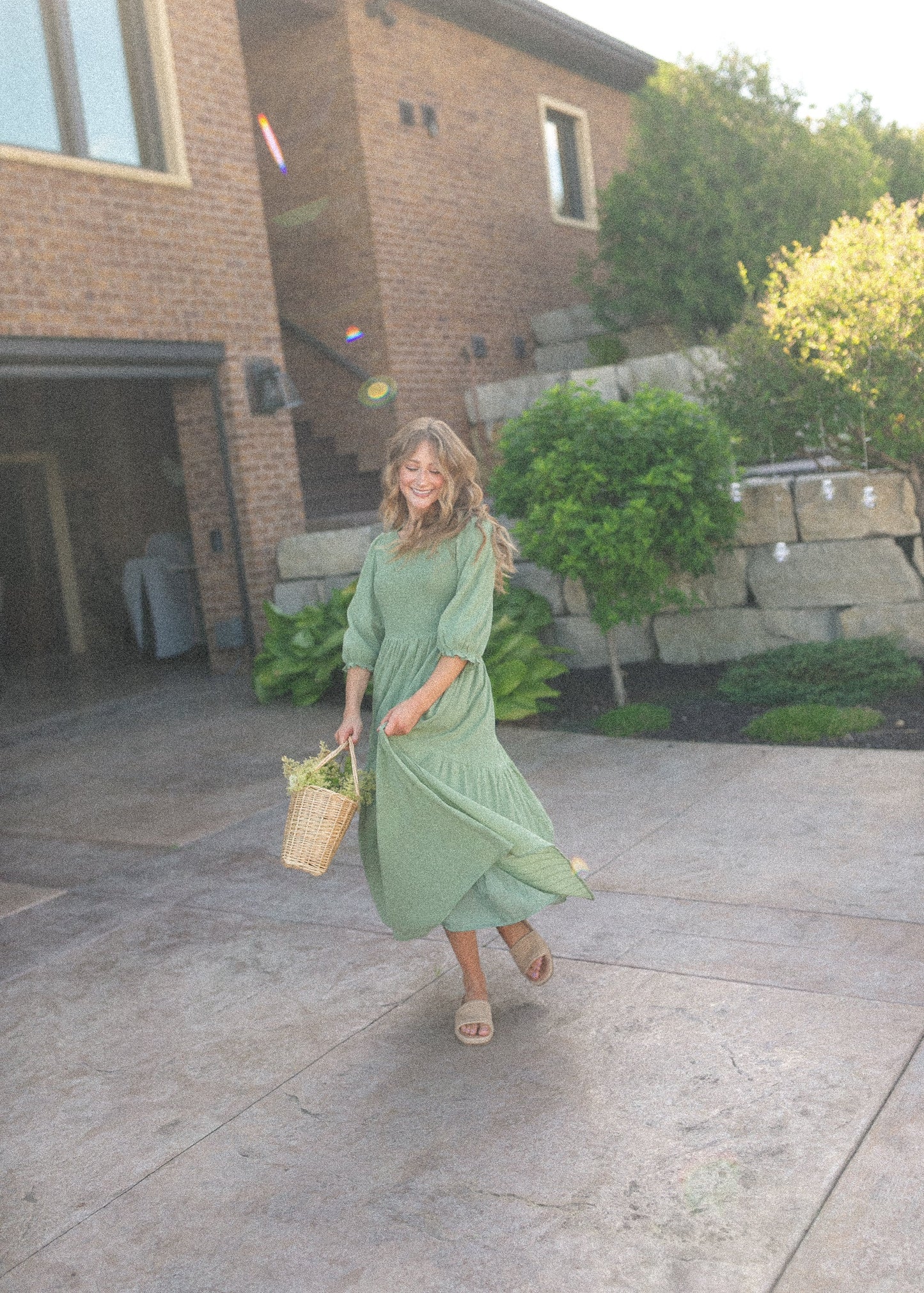 Flora Smocked Midi Dress IC Dresses