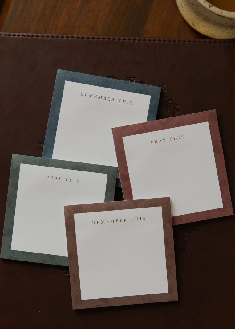 Floral Border Sticky Notes 4 Piece Set Gifts