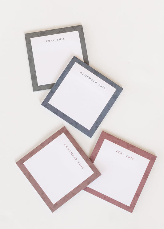 Floral Border Sticky Notes 4 Piece Set Gifts