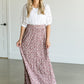 Floral Crinkle Pleat Maxi Skirt IC Skirts