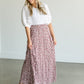 Floral Crinkle Pleat Maxi Skirt IC Skirts