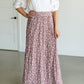 Floral Crinkle Pleat Maxi Skirt IC Skirts