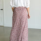 Floral Crinkle Pleat Maxi Skirt IC Skirts