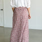 Floral Crinkle Pleat Maxi Skirt IC Skirts