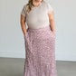 Floral Crinkle Pleat Maxi Skirt IC Skirts
