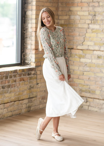 Floral Mesh Button Cardigan FF Layering Essentials