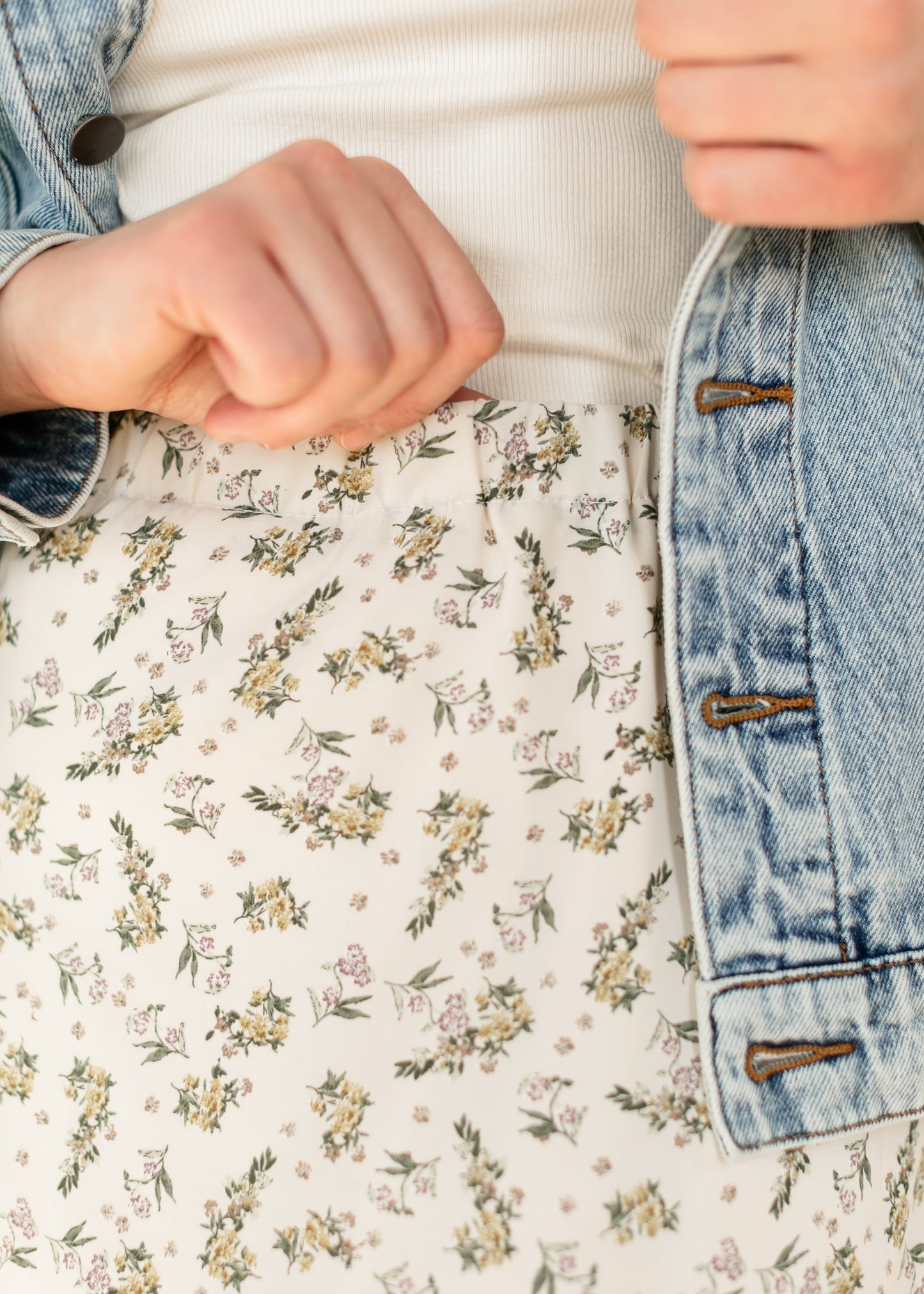 Floral Print Handkerchief Midi Skirt - FINAL SALE FF Skirts