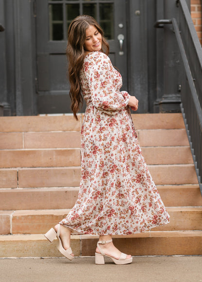 Floral Print Square Neck Maxi Dress - FINAL SALE Inherit Co. Floral Print Square Neck Maxi Dress - FINAL SALE Inherit Co.