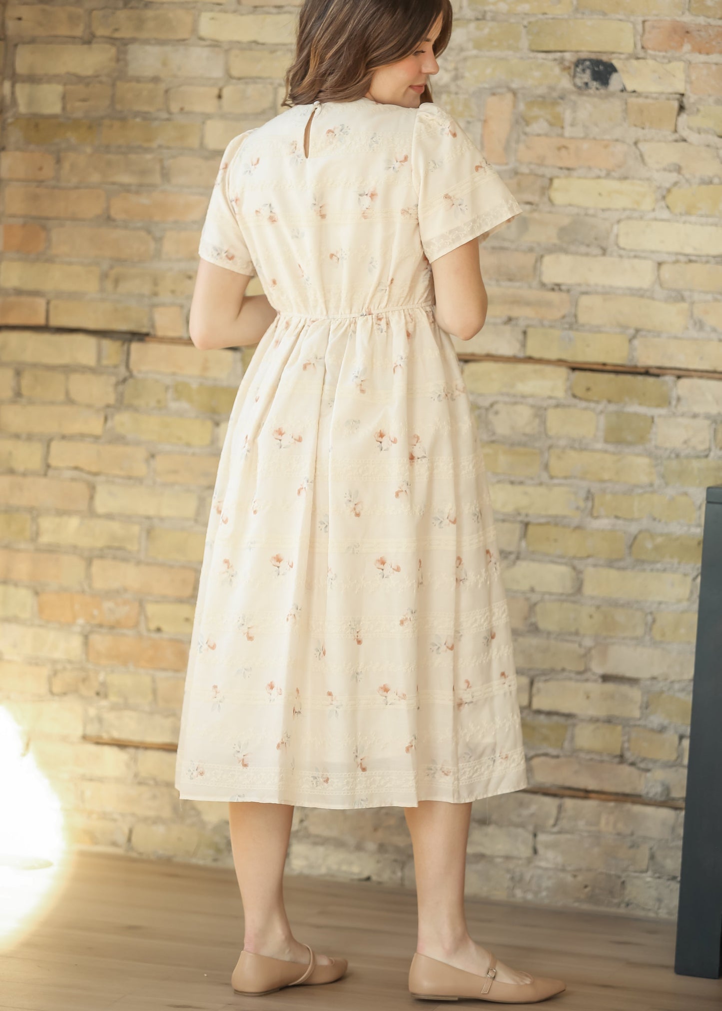 Floral Printed Embroidered Maxi Dress FF Dresses