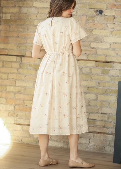 Floral Printed Embroidered Maxi Dress FF Dresses