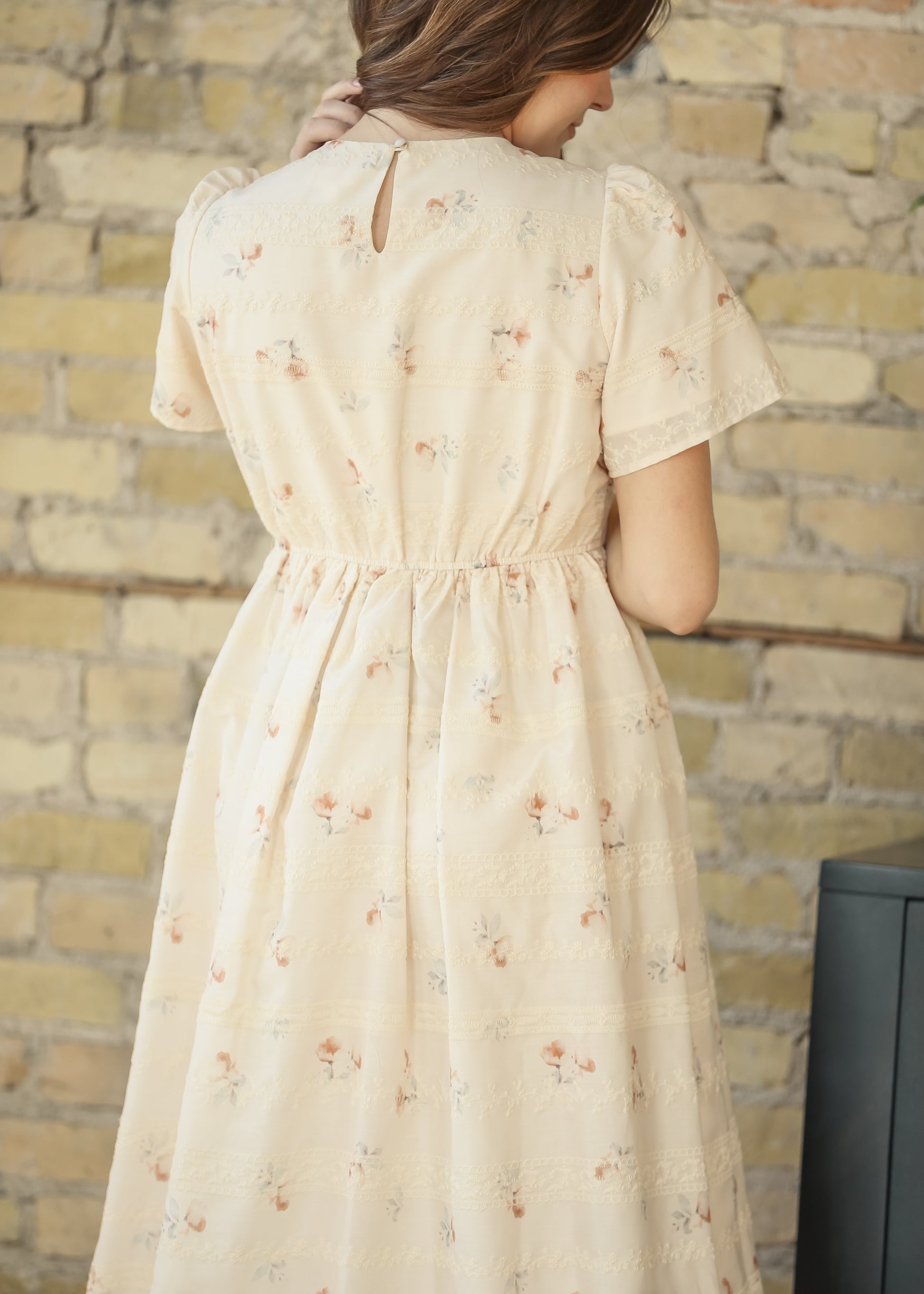 Floral Printed Embroidered Maxi Dress FF Dresses