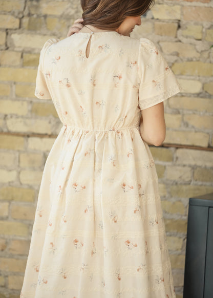 Floral Printed Embroidered Maxi Dress FF Dresses