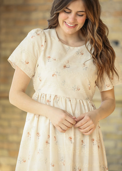 Floral Printed Embroidered Maxi Dress FF Dresses