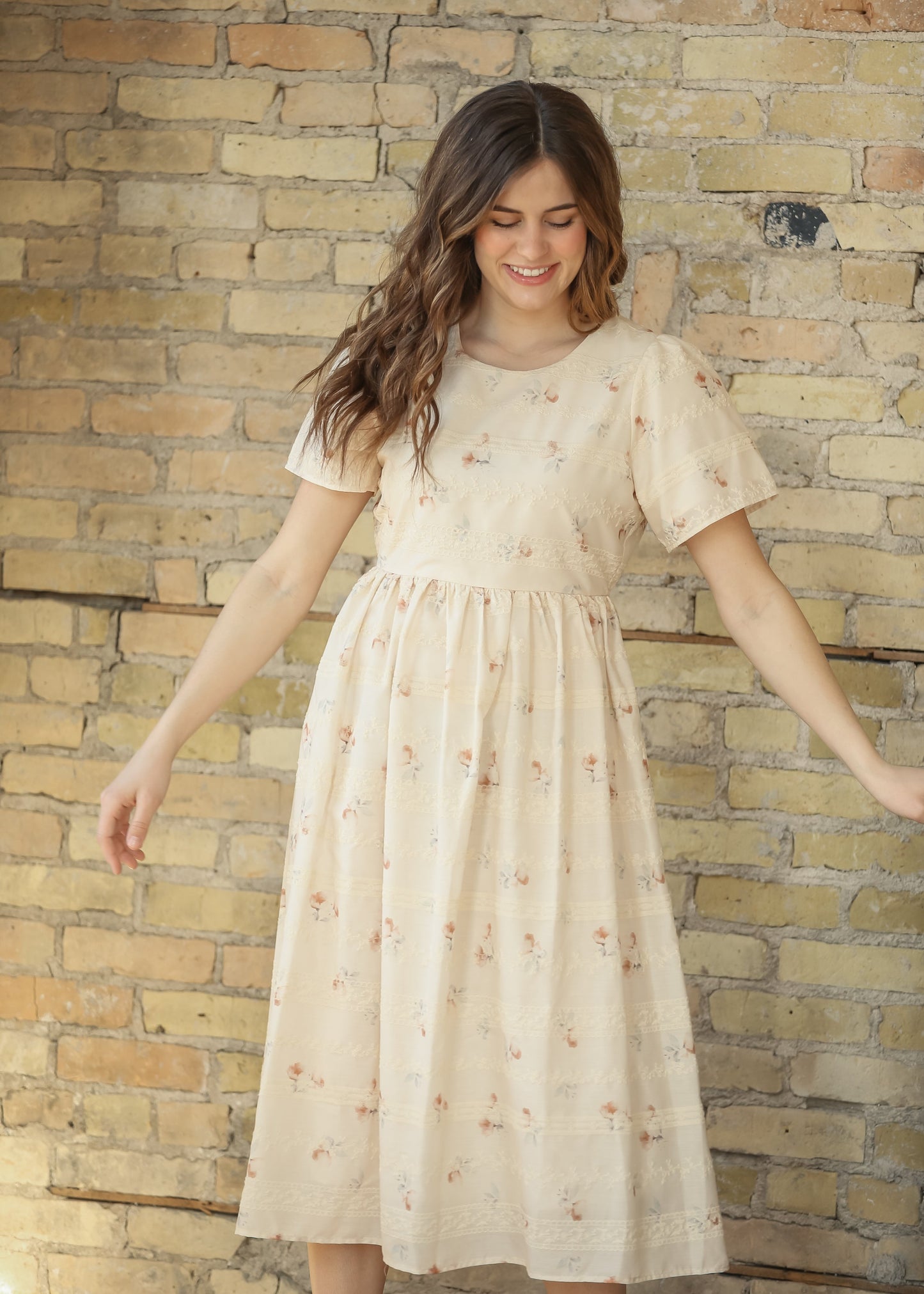 Floral Printed Embroidered Maxi Dress FF Dresses