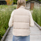Floral Snap Up Puffer Vest FF Tops