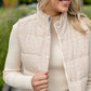 Floral Snap Up Puffer Vest FF Tops