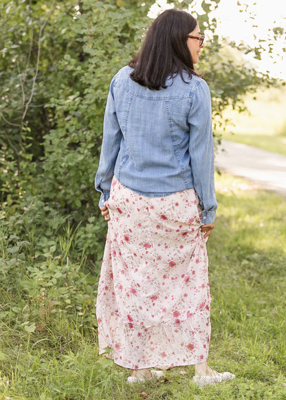 Floral Waist Tie Maxi Skirt FF Skirts