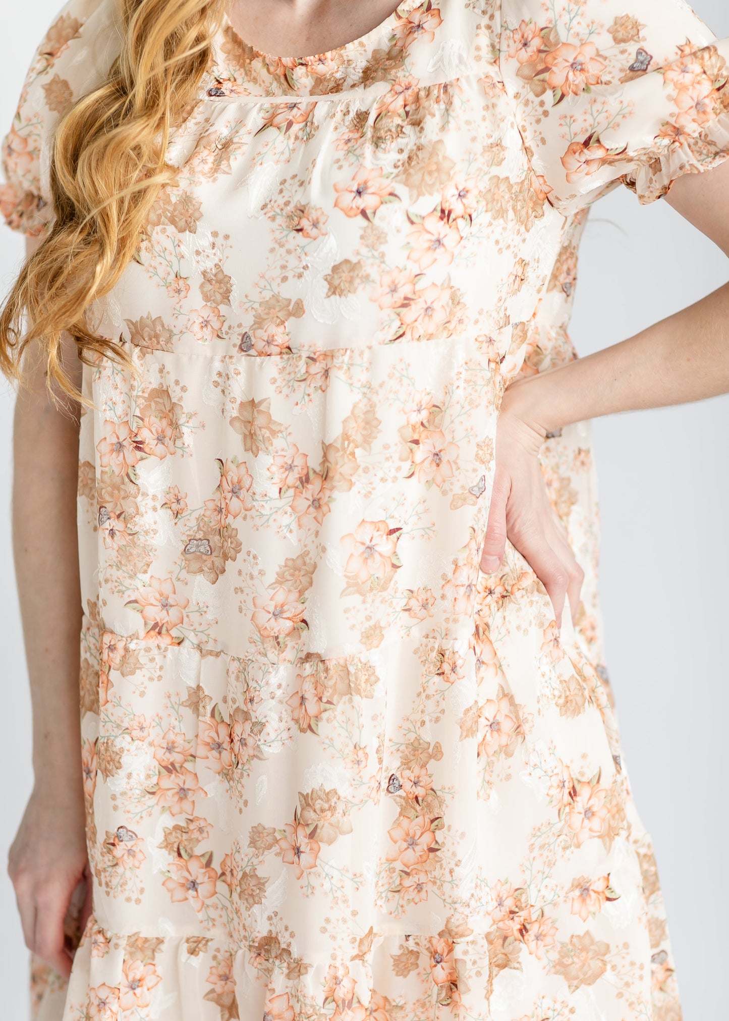 Floral Woven Midi Dress FF Dresses