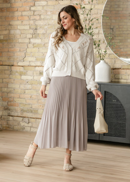 Flowy Pleated Maxi Skirt FF Skirts
