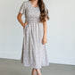 Flutter Sleeve V-neck Floral Midi Dress FF Dresses