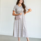 Flutter Sleeve V-neck Floral Midi Dress FF Dresses