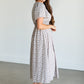 Flutter Sleeve V-neck Floral Midi Dress FF Dresses