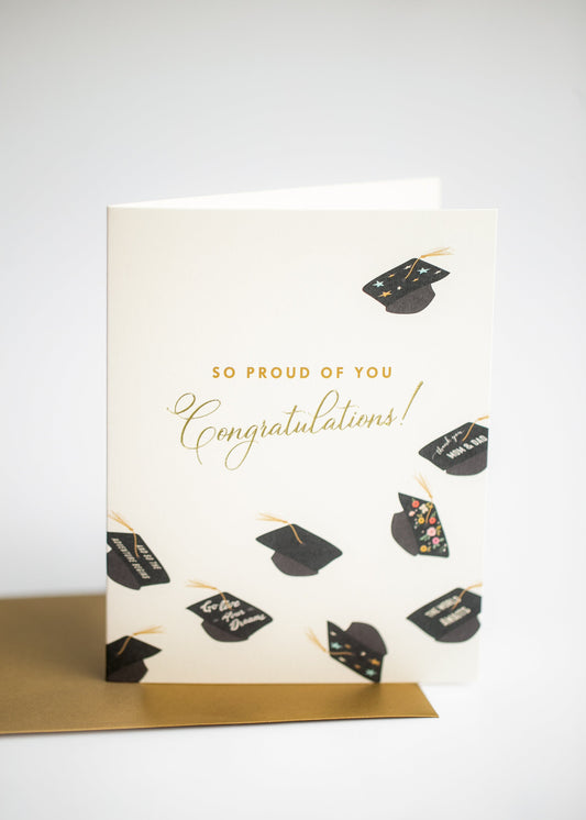 Flying Hats Graduation Greeting Card Gifts