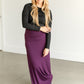 Foldover Waist Pull On Maxi Skirt FF Skirts