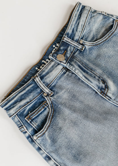 Frankie Medium Wash Denim Midi Skirt IC Skirts