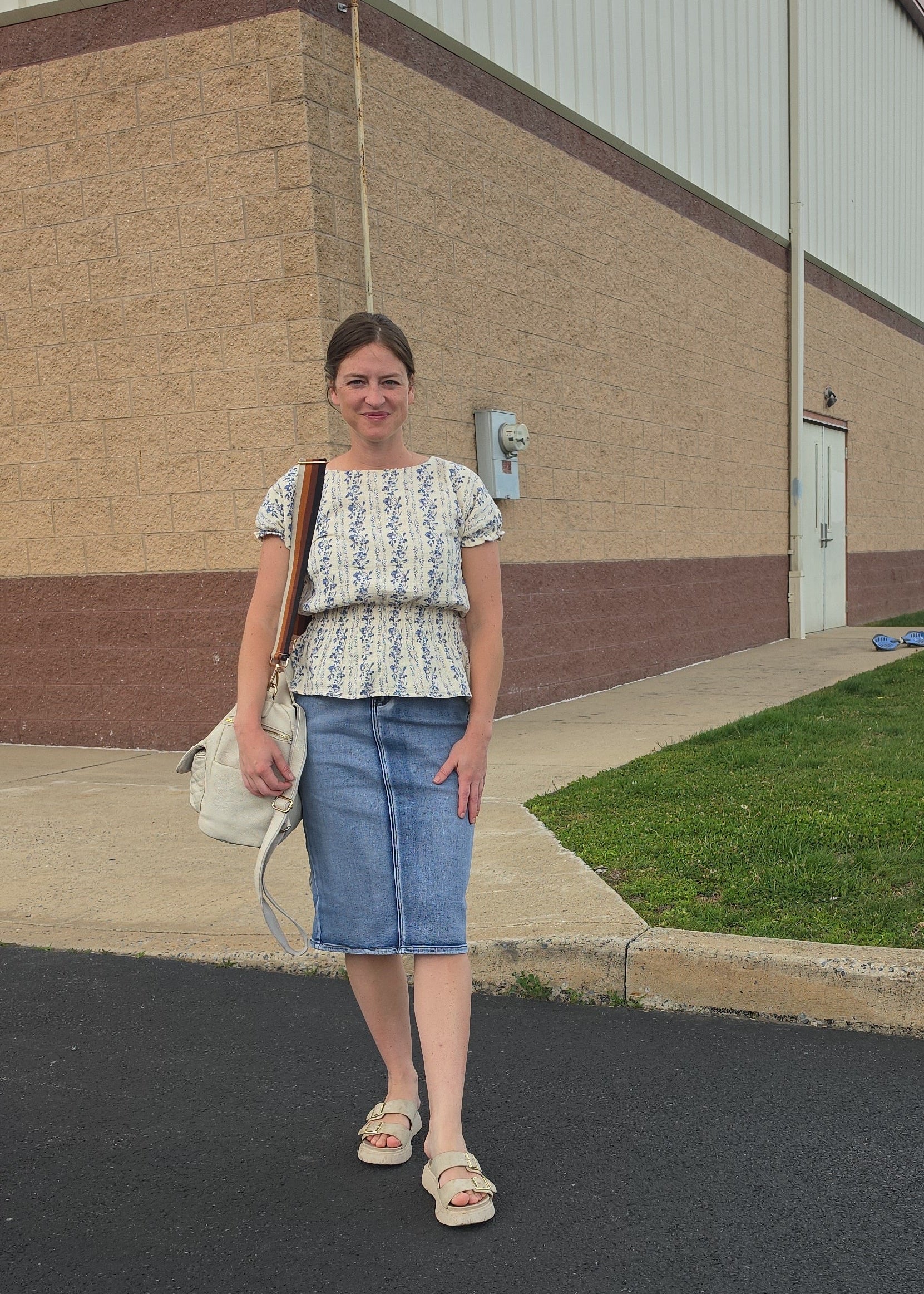 Frankie Medium Wash Denim Midi Skirt IC Skirts