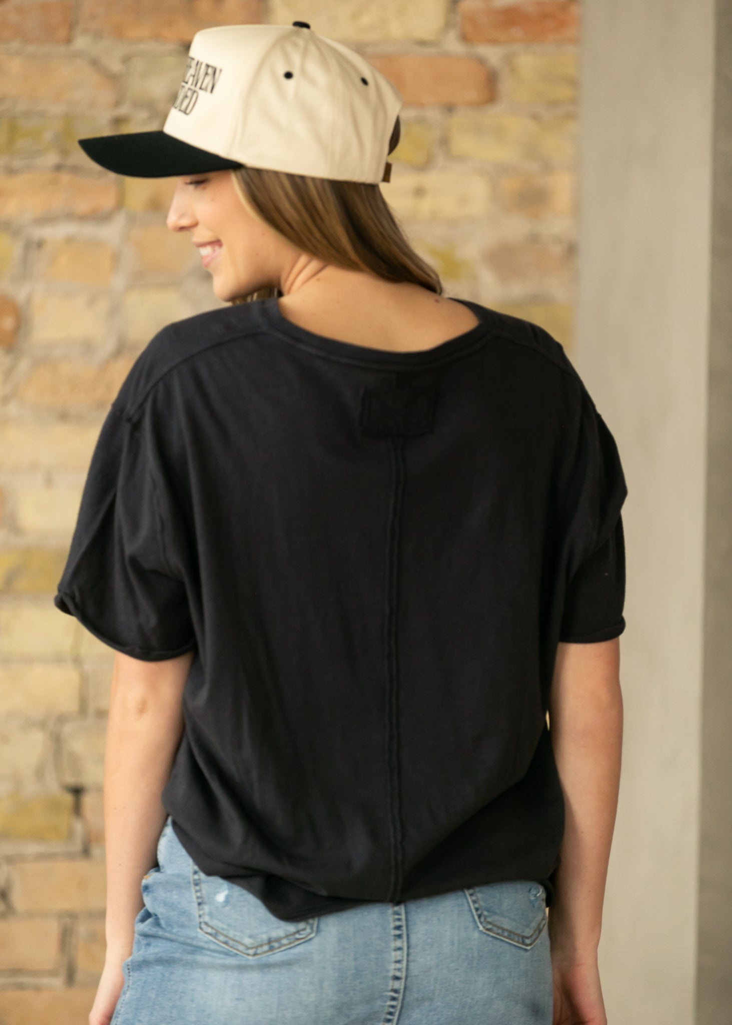 Free People® Black Nina Tee FF Tops