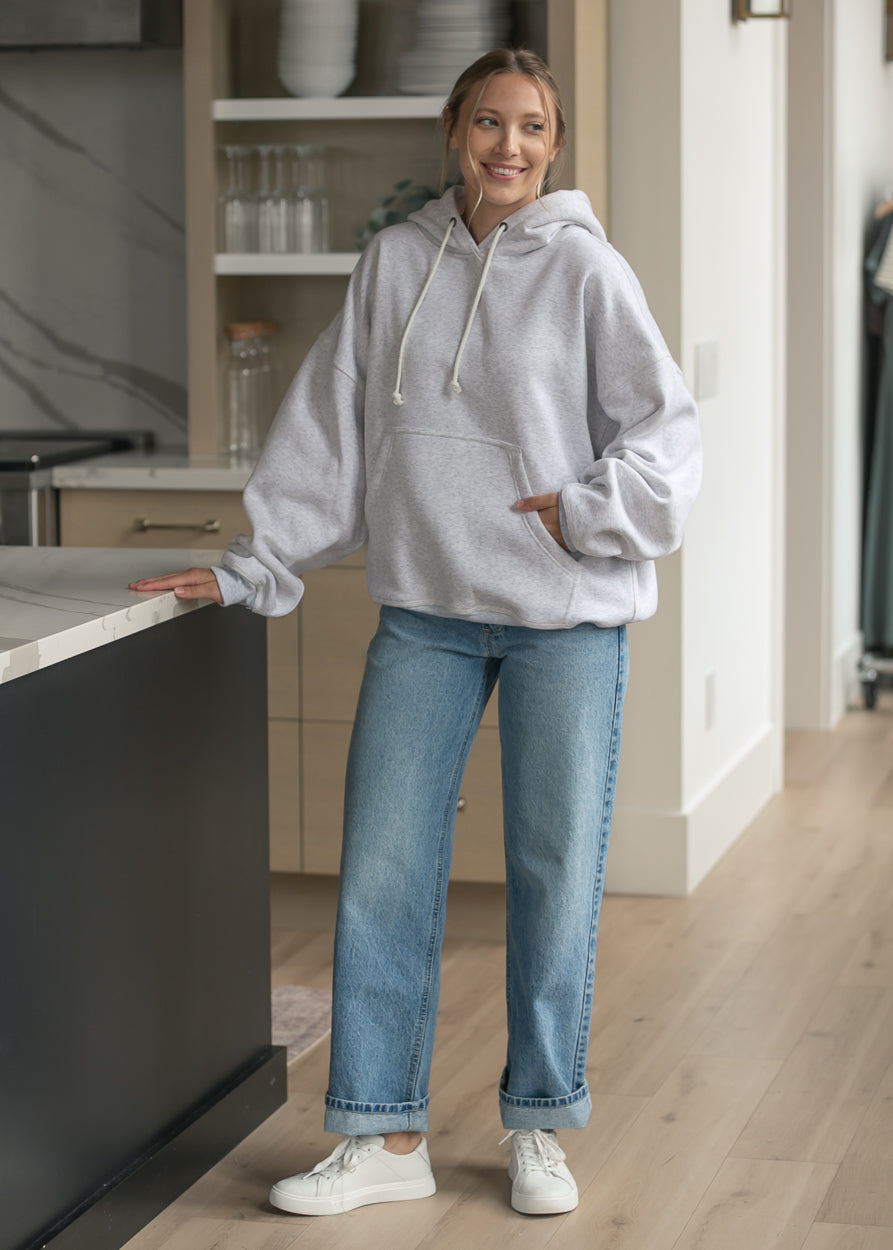 Free People® Final Call Heather Gray Hoodie FF Tops