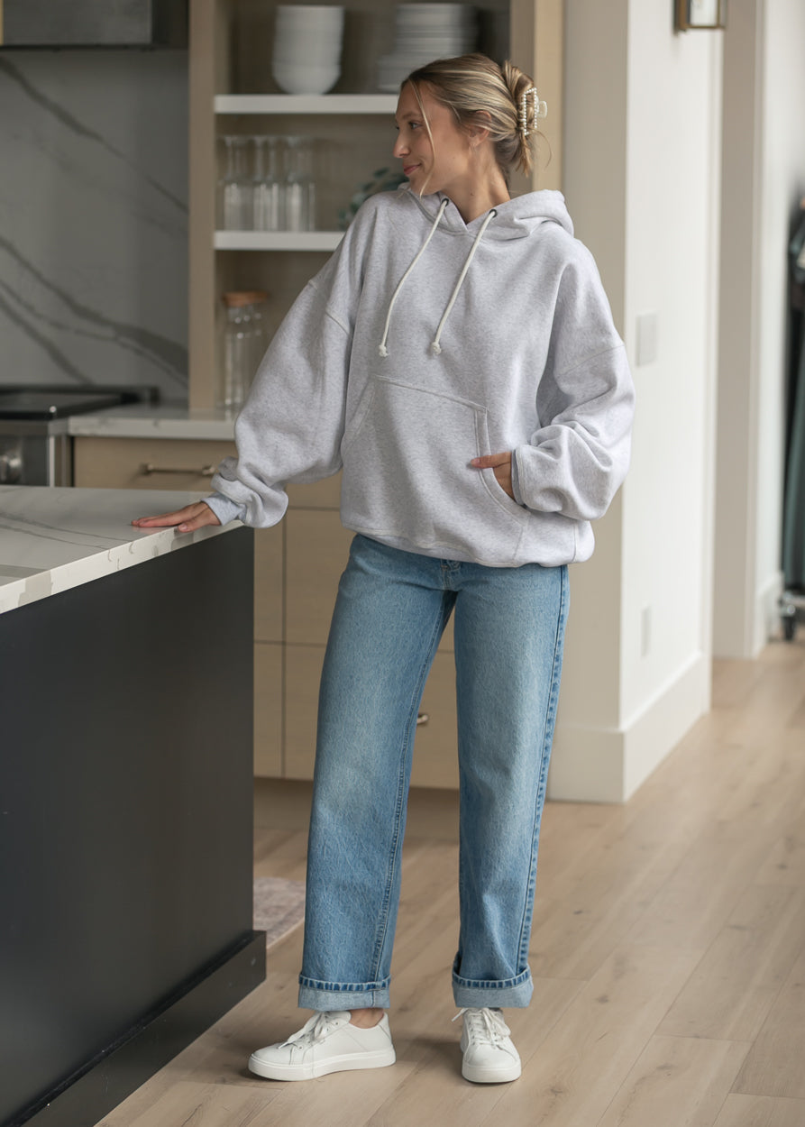 Free People® Final Call Heather Gray Hoodie FF Tops