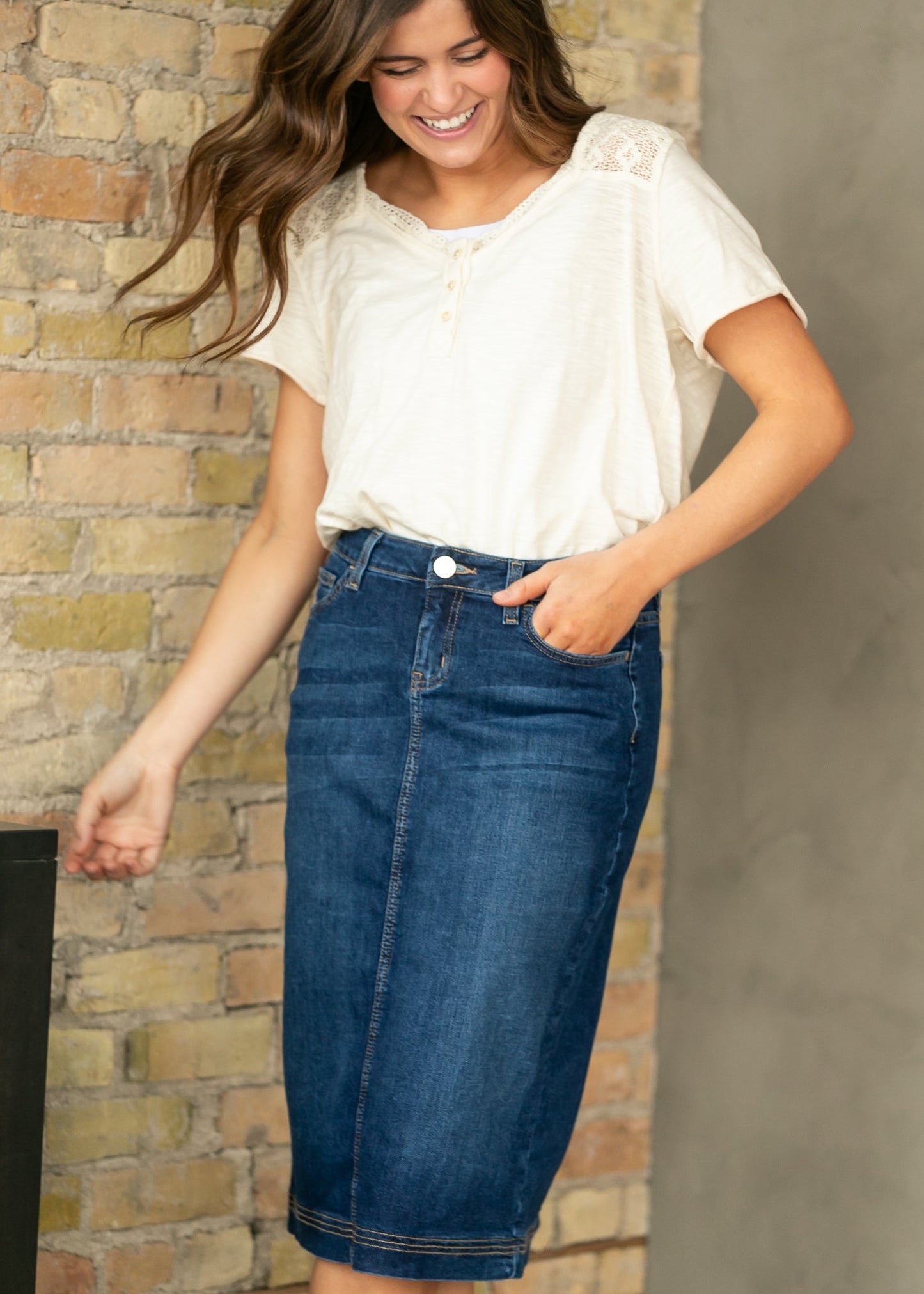 Free People® Heirloom Henley FF Tops