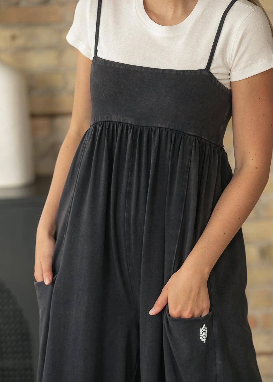 Free People® Hot Shot Strappy Black Onesie FF Dresses