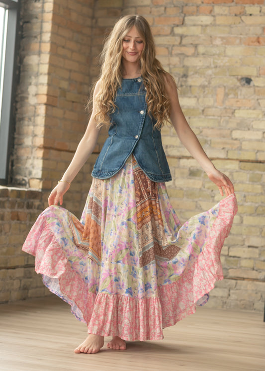 Free People® Santa Eulalia Printed Maxi Skirt FF Skirts