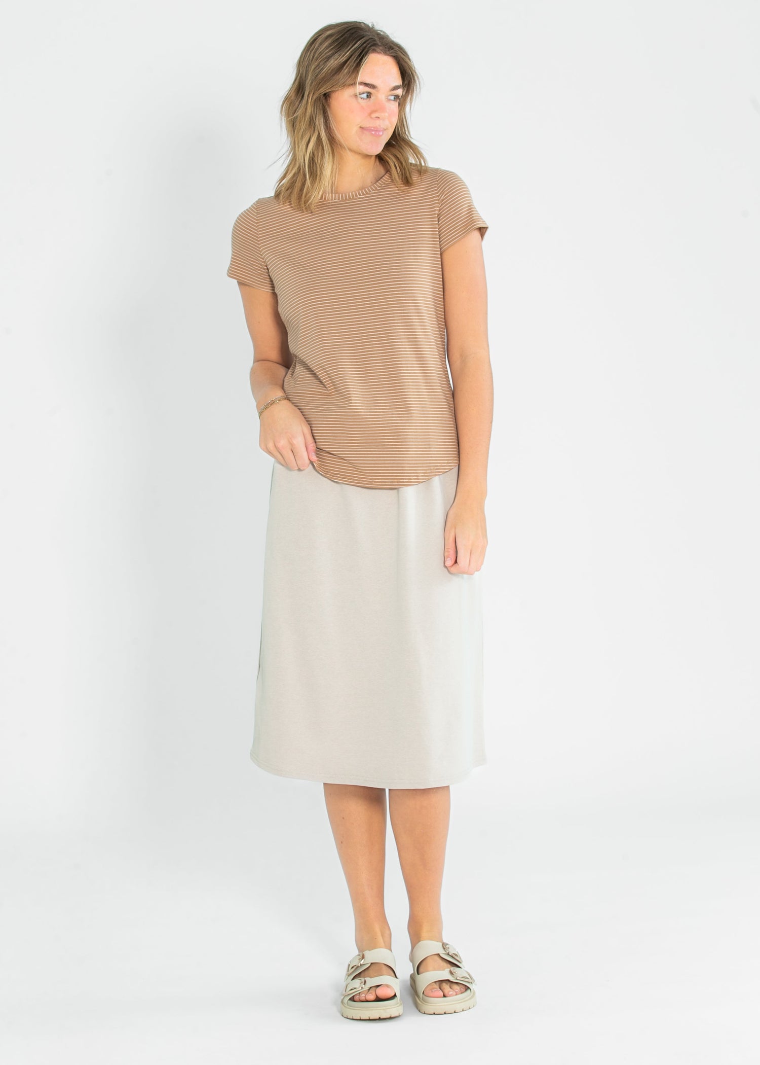 French Terry Elastic Waist Skirt FF Skirts