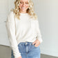 Front Pocket Crewneck Knit Sweater FF Tops