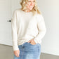 Front Pocket Crewneck Knit Sweater FF Tops