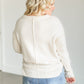Front Pocket Crewneck Knit Sweater FF Tops