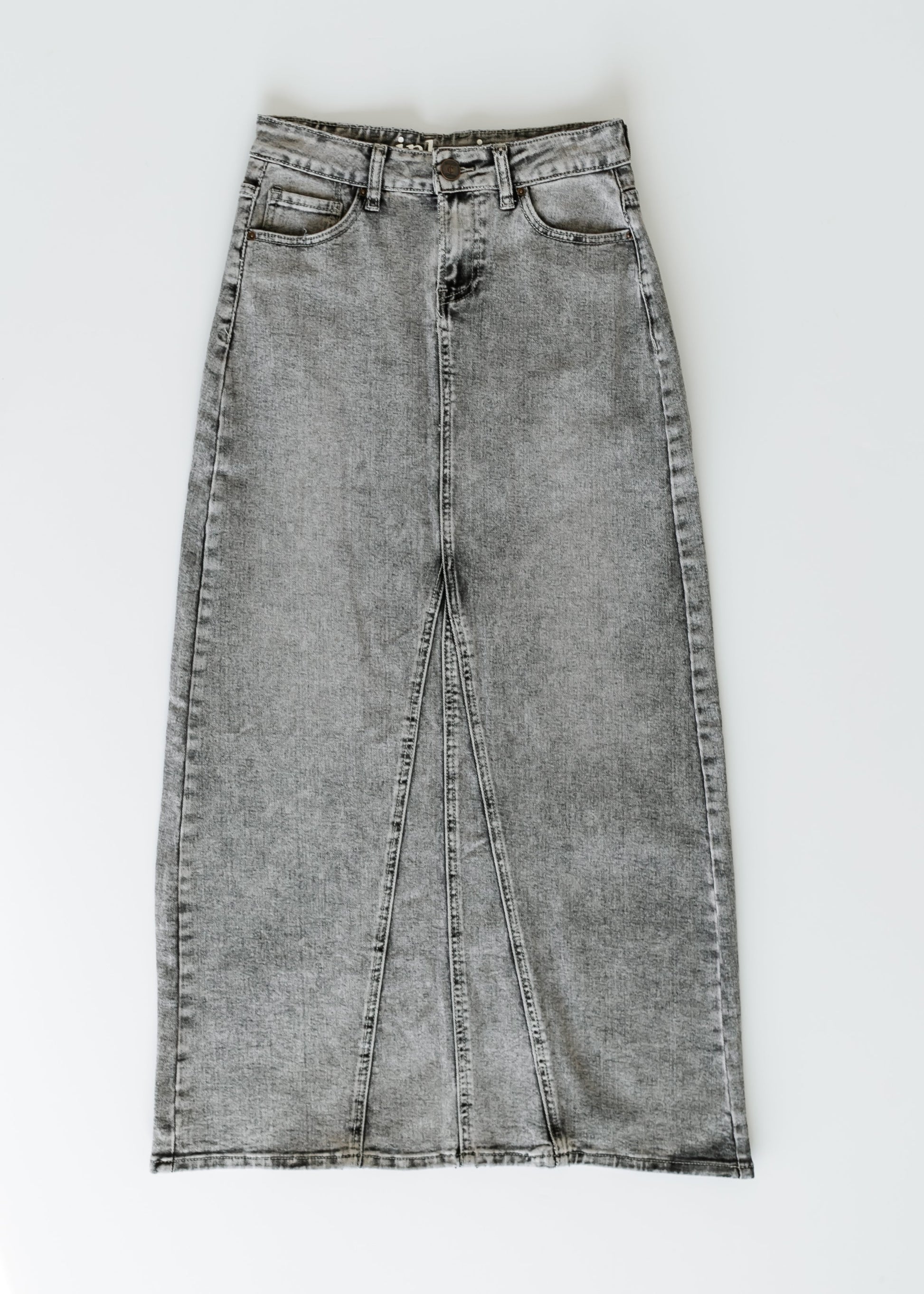 Genevieve A-line Denim Maxi Skirt IC Skirts