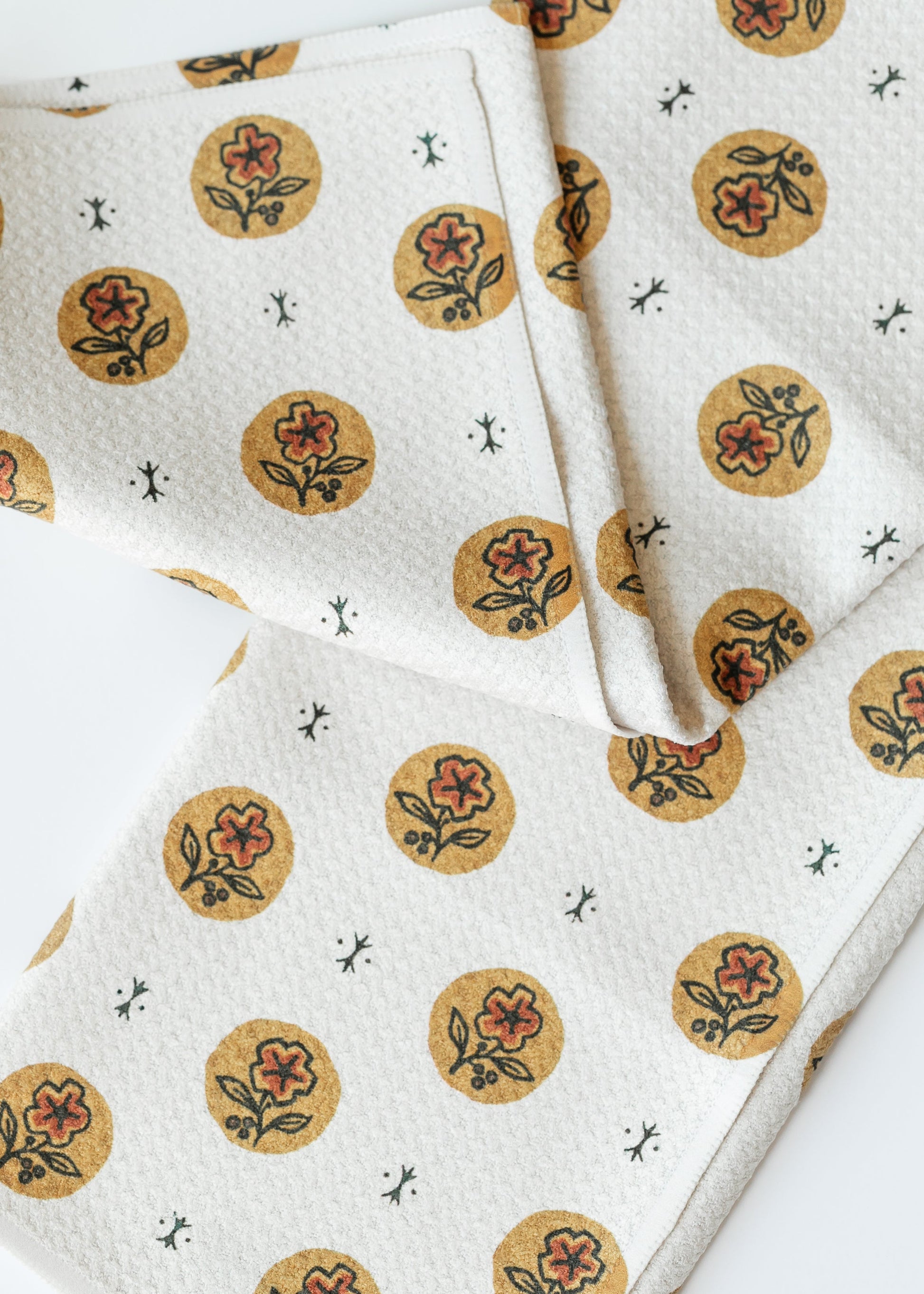 Geometry® Artisanal Floral Cream Tea Towel FF Home + Lifestyle