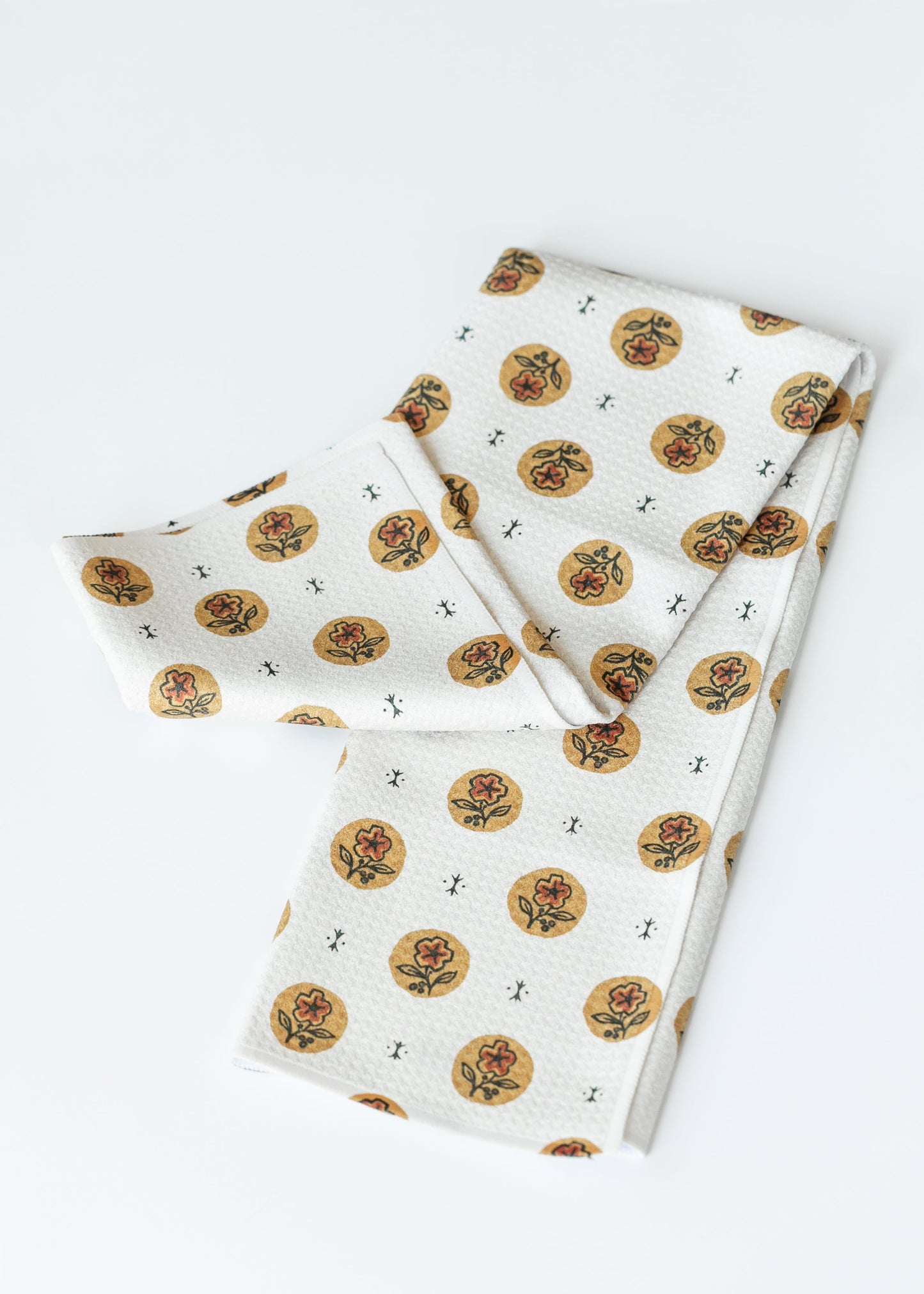 Geometry® Artisanal Floral Cream Tea Towel FF Home + Lifestyle