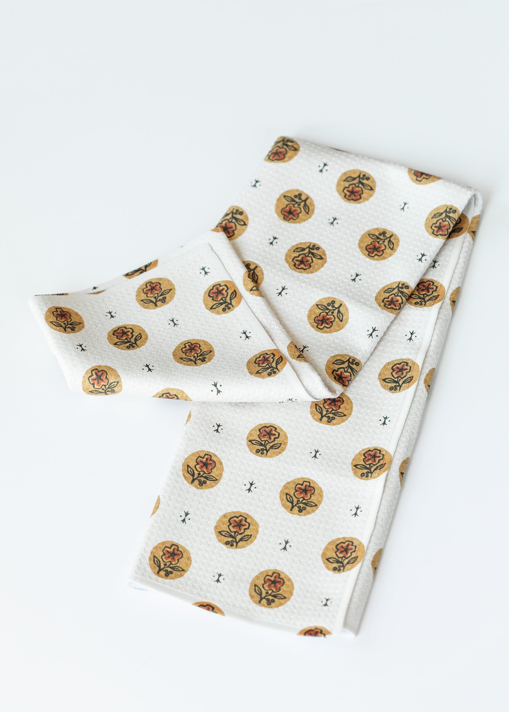 Geometry® Artisanal Floral Cream Tea Towel FF Home + Lifestyle