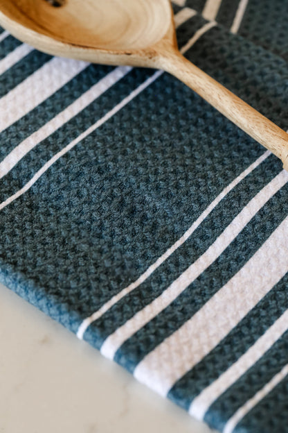 Geometry® Deep Blue Striped Tea Towel Gifts