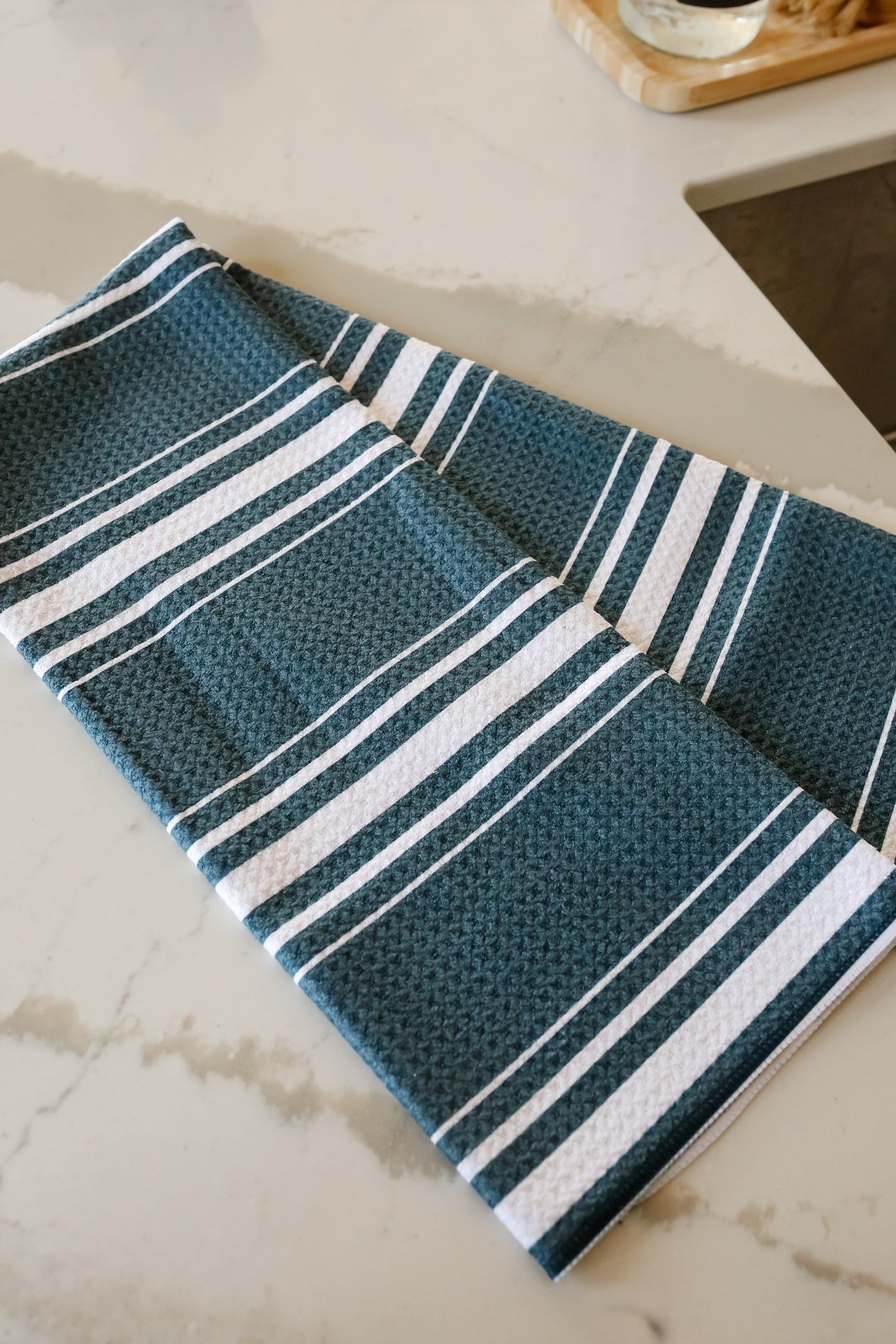 Geometry® Deep Blue Striped Tea Towel Gifts