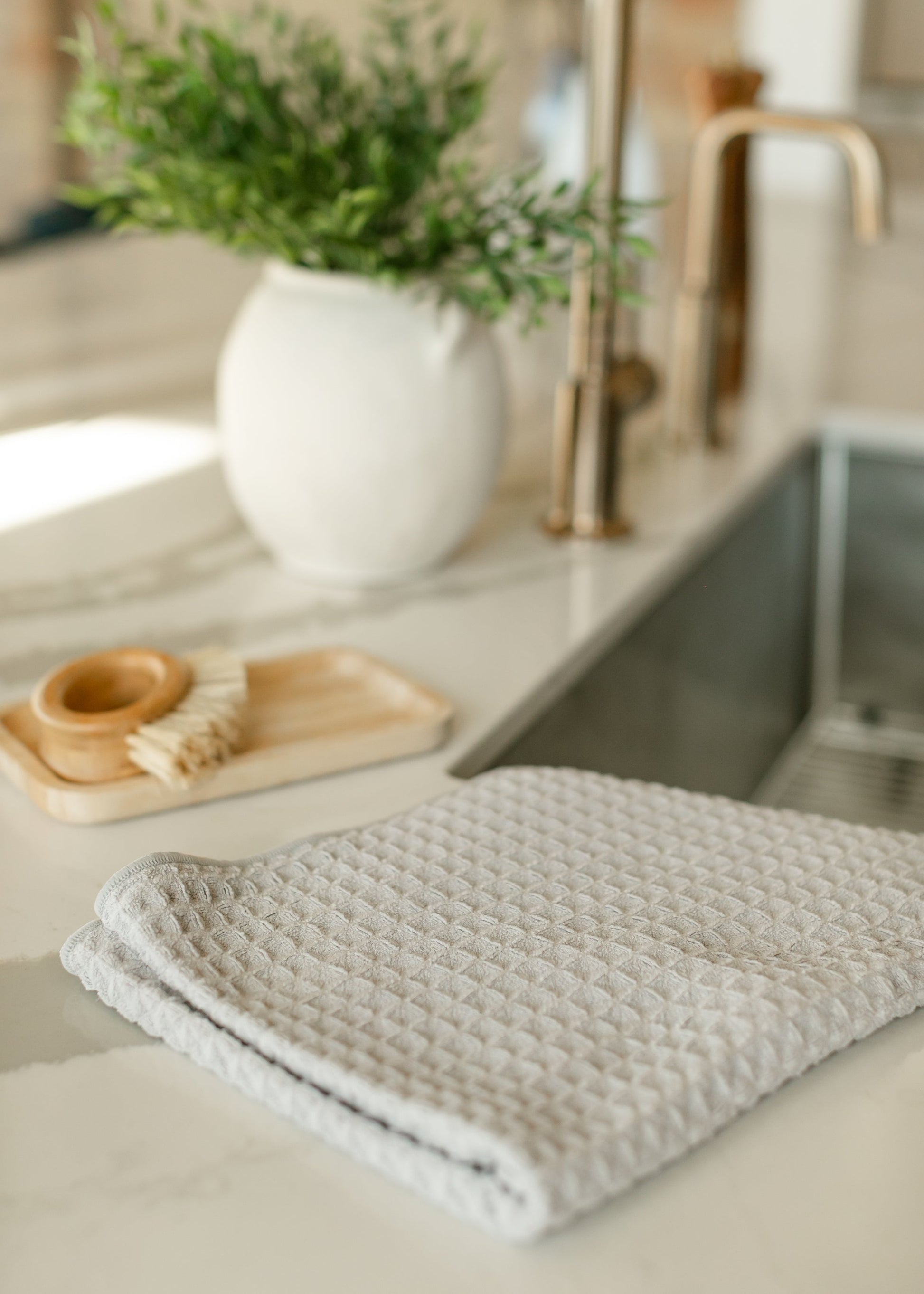 Geometry® Stone Waffle Hand Towel Gifts